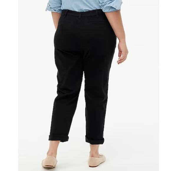 J. Crew Factory Pants Womens High-Rise Girlfriend Chino Preppy Black Size 22 NEW - Picture 2 of 10